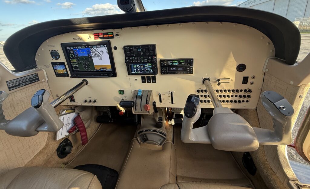 Picture of an airplane control panel