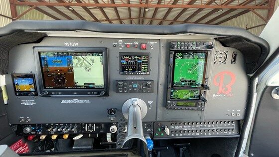 Picture of an airplane control panel